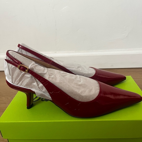 Sam Edelman Red Bianka Slingback Pumps - Picture 3 of 5